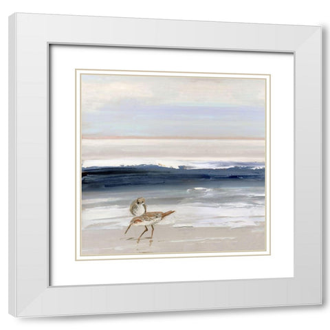 Beachcombing I White Modern Wood Framed Art Print with Double Matting by Swatland, Sally