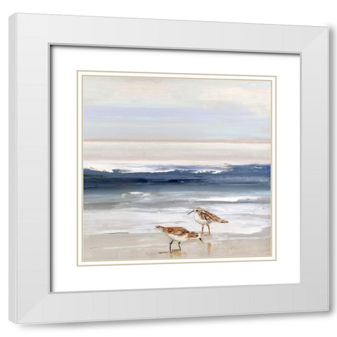 Beachcombing II White Modern Wood Framed Art Print with Double Matting by Swatland, Sally