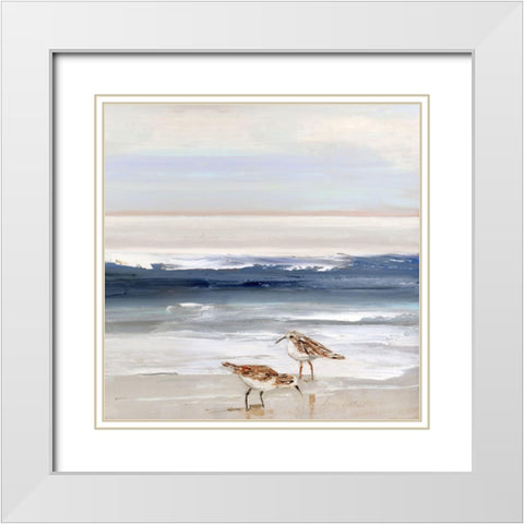 Beachcombing II White Modern Wood Framed Art Print with Double Matting by Swatland, Sally