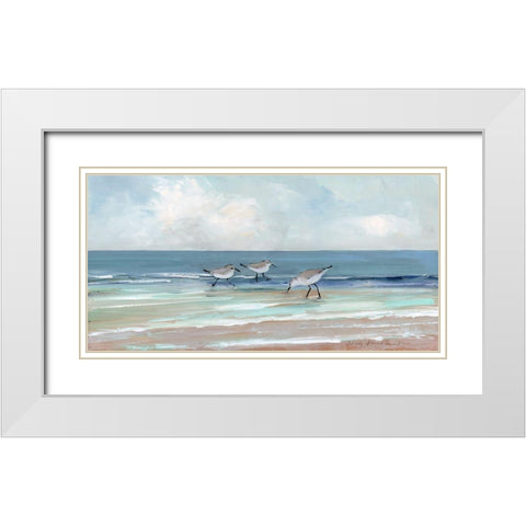 Shore Searching I White Modern Wood Framed Art Print with Double Matting by Swatland, Sally