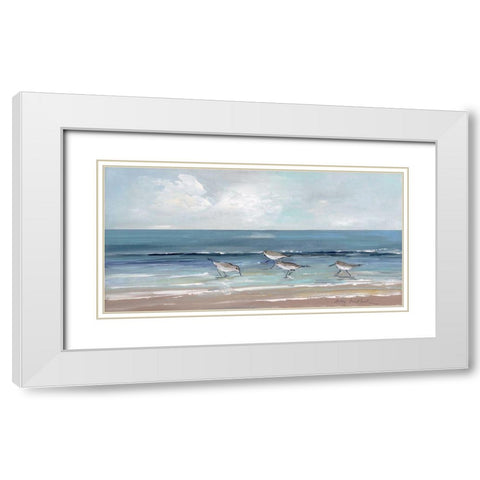 Shore Searching II White Modern Wood Framed Art Print with Double Matting by Swatland, Sally