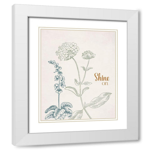 Shine On White Modern Wood Framed Art Print with Double Matting by Santiago, Daniela