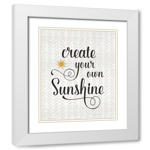 Create Your Own Sunshine White Modern Wood Framed Art Print with Double Matting by Carpentieri, Natalie