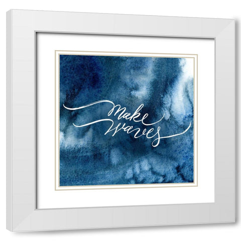 Coastal Waves White Modern Wood Framed Art Print with Double Matting by Brockmon, Kristen