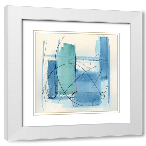 Amalfi I White Modern Wood Framed Art Print with Double Matting by Jill, Susan
