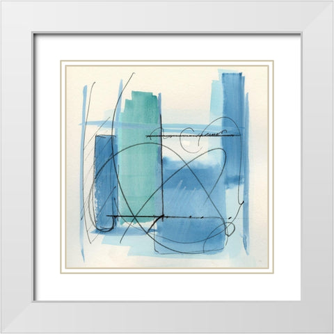 Amalfi I White Modern Wood Framed Art Print with Double Matting by Jill, Susan