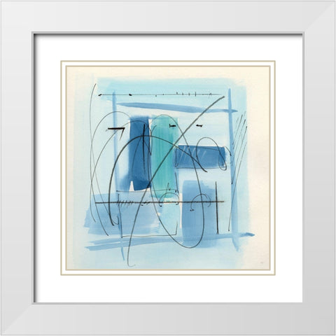 Amalfi II White Modern Wood Framed Art Print with Double Matting by Jill, Susan