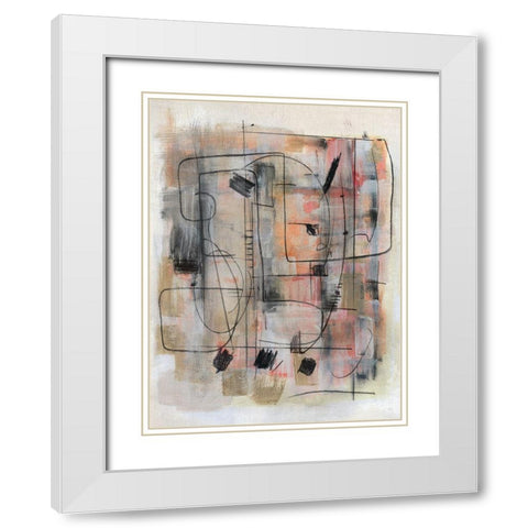 Walled City White Modern Wood Framed Art Print with Double Matting by Jill, Susan