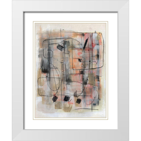 Walled City White Modern Wood Framed Art Print with Double Matting by Jill, Susan