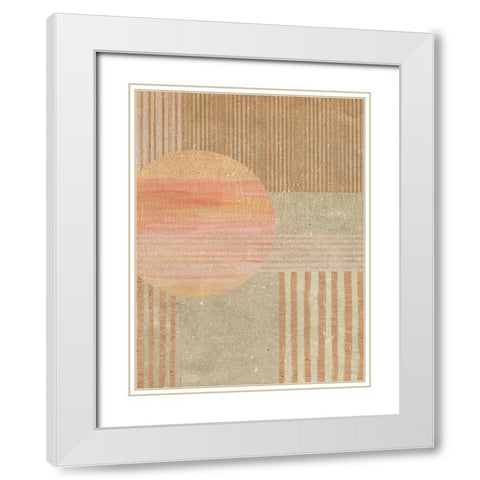 Adobe Sunrise I White Modern Wood Framed Art Print with Double Matting by Jill, Susan