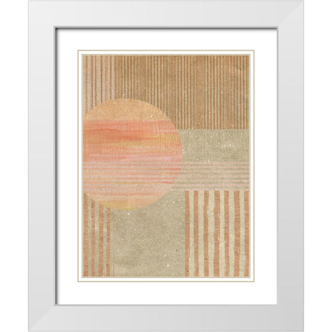 Adobe Sunrise I White Modern Wood Framed Art Print with Double Matting by Jill, Susan