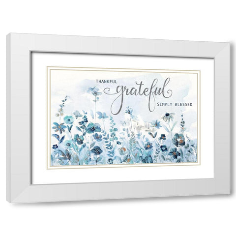 Glittering Meadow White Modern Wood Framed Art Print with Double Matting by Swatland, Sally