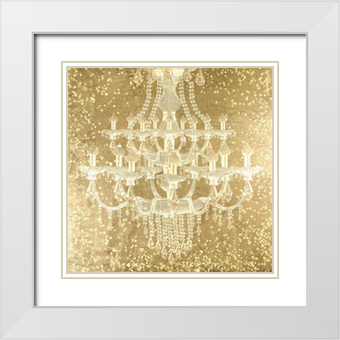 Golden Runway White Modern Wood Framed Art Print with Double Matting by Designs, CAD