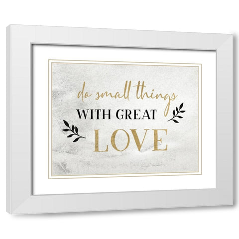 Small Things Gold White Modern Wood Framed Art Print with Double Matting by Carpentieri, Natalie