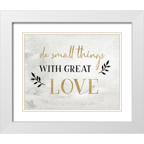Small Things Gold White Modern Wood Framed Art Print with Double Matting by Carpentieri, Natalie