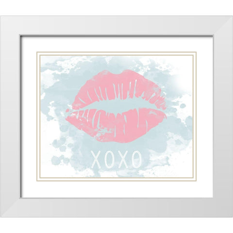 XOXO in Color White Modern Wood Framed Art Print with Double Matting by Carpentieri, Natalie