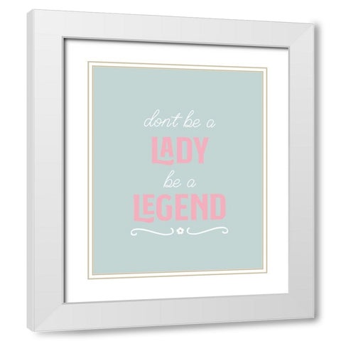Lady Legend White Modern Wood Framed Art Print with Double Matting by Designs, CAD