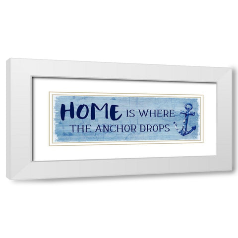 Where the Anchor Drops White Modern Wood Framed Art Print with Double Matting by Jill, Susan