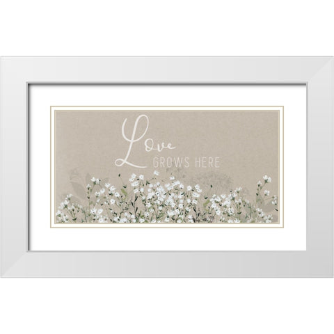 Bouquet of Love White Modern Wood Framed Art Print with Double Matting by Finn, Livi