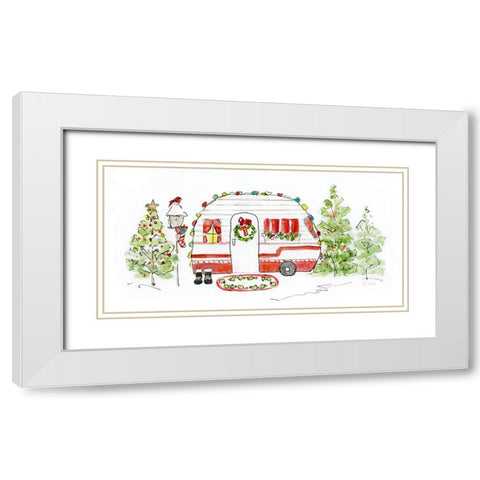 Holiday Camper I White Modern Wood Framed Art Print with Double Matting by Swatland, Sally