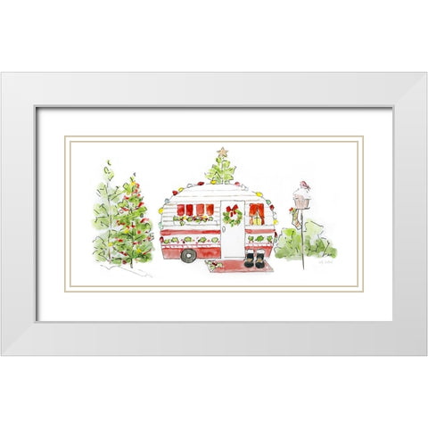 Holiday Camper II White Modern Wood Framed Art Print with Double Matting by Swatland, Sally