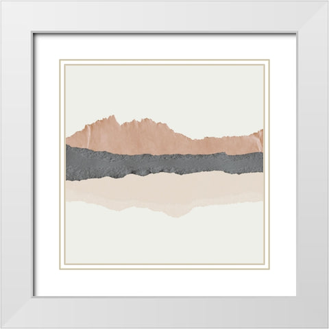 Subtle Landscape White Modern Wood Framed Art Print with Double Matting by Santiago, Daniela