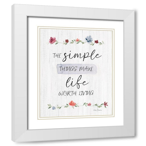 The Simple Things White Modern Wood Framed Art Print with Double Matting by Brockmon, Kristen