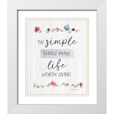 The Simple Things White Modern Wood Framed Art Print with Double Matting by Brockmon, Kristen