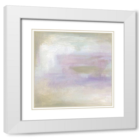 Abstract Series I White Modern Wood Framed Art Print with Double Matting by Robinson, Carol