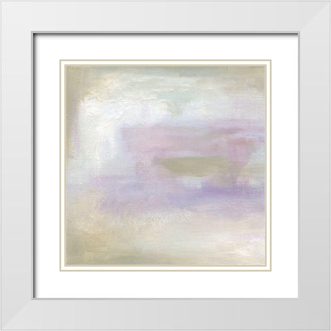 Abstract Series I White Modern Wood Framed Art Print with Double Matting by Robinson, Carol