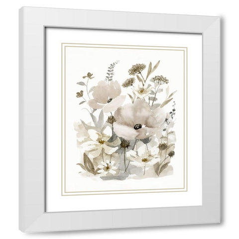 Neutral Nature II White Modern Wood Framed Art Print with Double Matting by Nan