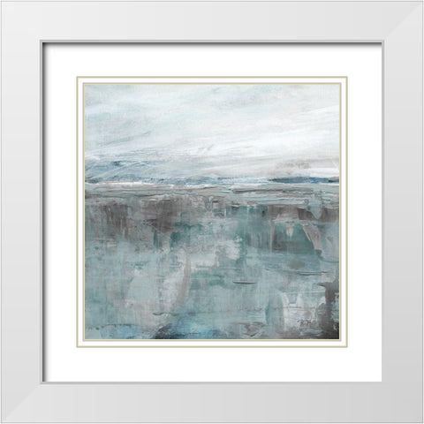 Colors of the Seaside White Modern Wood Framed Art Print with Double Matting by Robinson, Carol