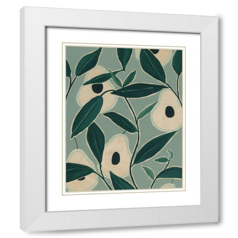 Monochrome Avacodos White Modern Wood Framed Art Print with Double Matting by Robinson, Carol