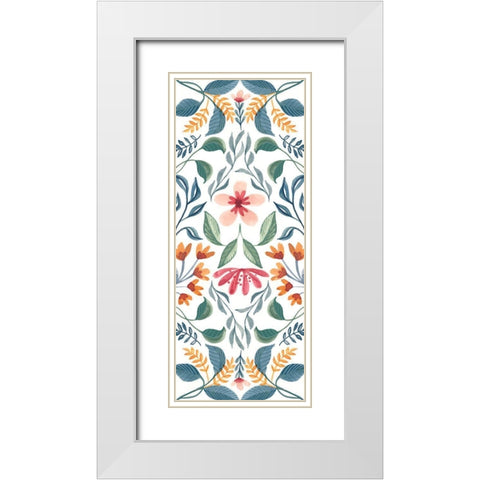 Folk Panel II White Modern Wood Framed Art Print with Double Matting by Brockmon, Kristen