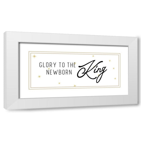 Glory White Modern Wood Framed Art Print with Double Matting by CAD Designs