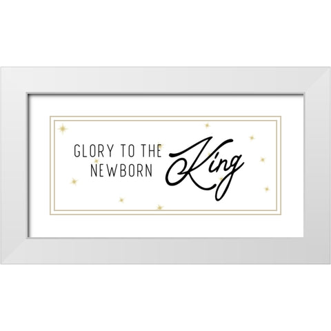Glory White Modern Wood Framed Art Print with Double Matting by CAD Designs