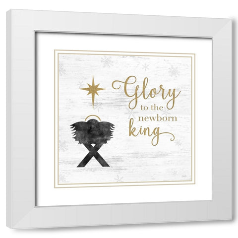 Newborn King White Modern Wood Framed Art Print with Double Matting by Carpentieri, Natalie