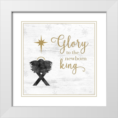 Newborn King White Modern Wood Framed Art Print with Double Matting by Carpentieri, Natalie