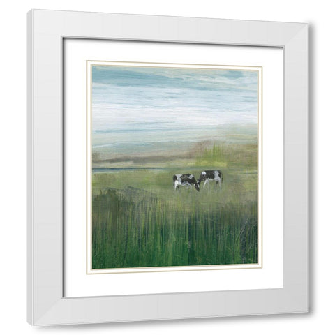 Out to Pasture I White Modern Wood Framed Art Print with Double Matting by Jill, Susan