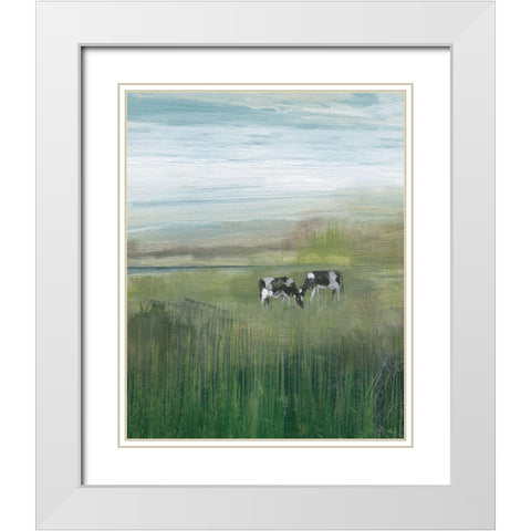 Out to Pasture I White Modern Wood Framed Art Print with Double Matting by Jill, Susan