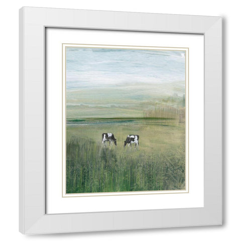Out to Pasture II White Modern Wood Framed Art Print with Double Matting by Jill, Susan