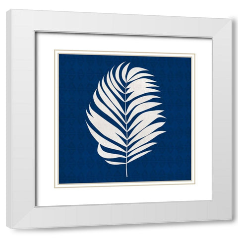 Midnight Palm I White Modern Wood Framed Art Print with Double Matting by Jill, Susan