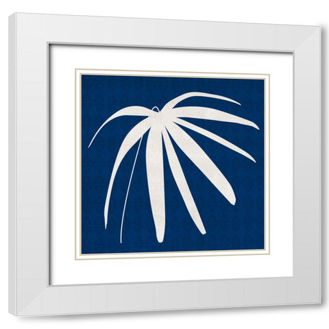 Midnight Palm II White Modern Wood Framed Art Print with Double Matting by Jill, Susan