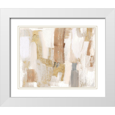 Gold Quartz I White Modern Wood Framed Art Print with Double Matting by Jill, Susan