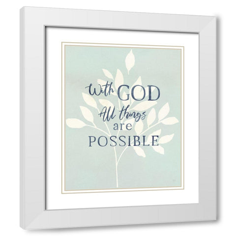 All Things White Modern Wood Framed Art Print with Double Matting by Jill, Susan