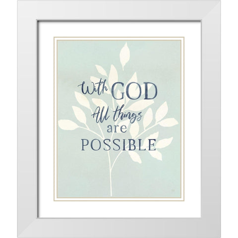 All Things White Modern Wood Framed Art Print with Double Matting by Jill, Susan