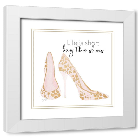 Buy the Shoes White Modern Wood Framed Art Print with Double Matting by Tava Studios