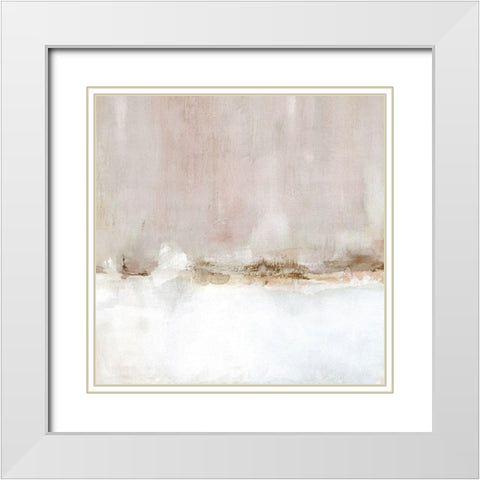Blushing Days White Modern Wood Framed Art Print with Double Matting by Robinson, Carol