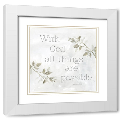 All Things White Modern Wood Framed Art Print with Double Matting by Robinson, Carol