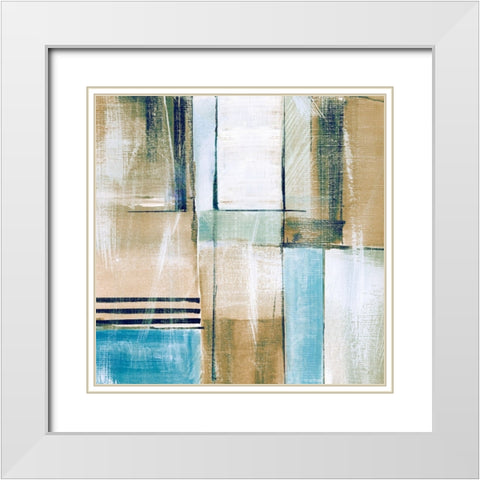 Paths I White Modern Wood Framed Art Print with Double Matting by Jill, Susan